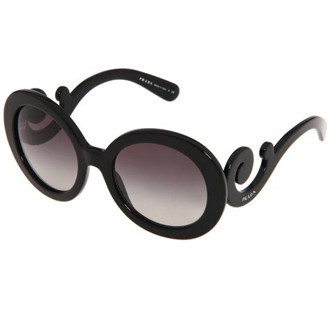 prada round sunglasses on face|Prada round sunglasses for women.